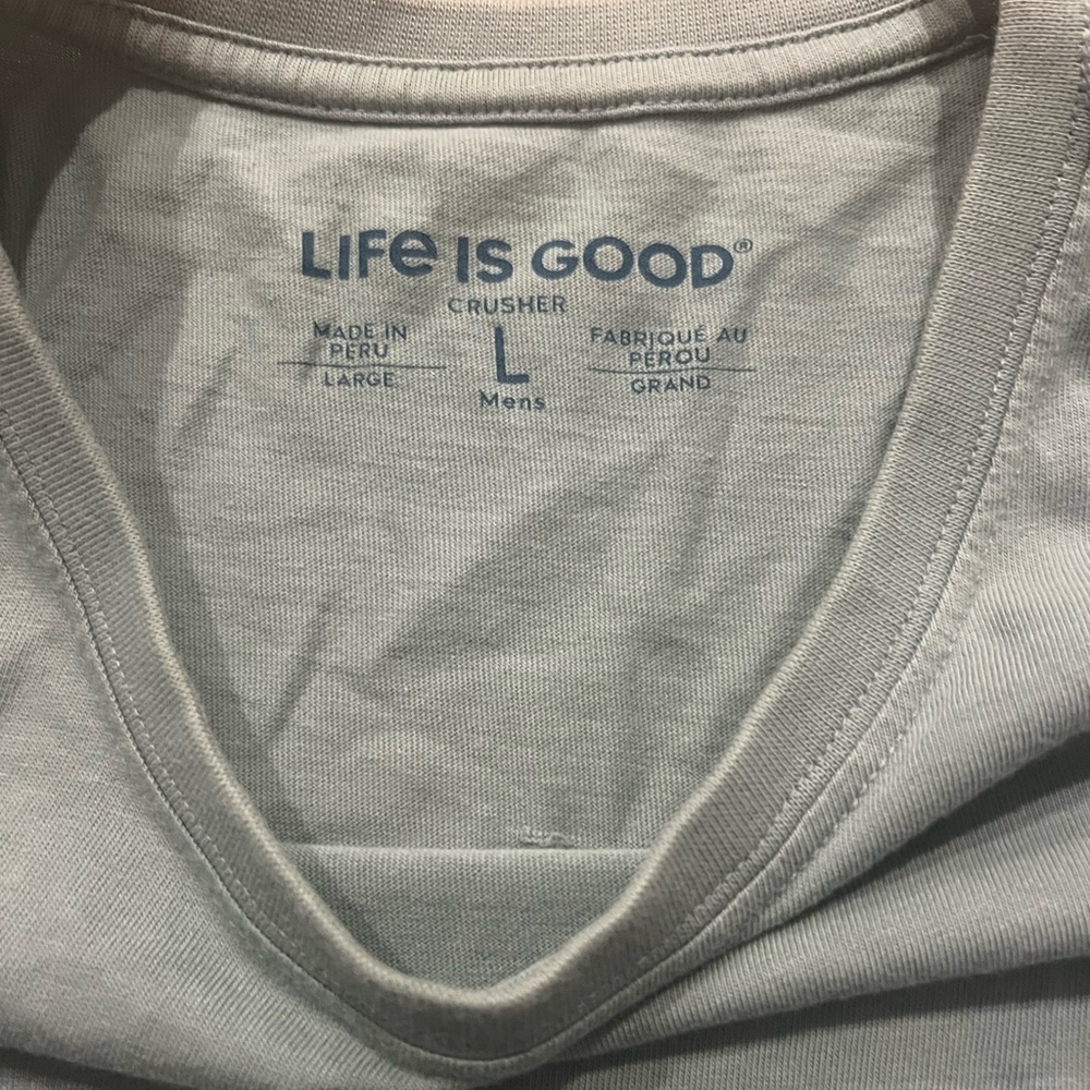 LIFE IS GOOD Mens Long Sleeve Crusher Tee Shirt Large EUC - Picture 2 of 2